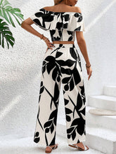 Women's Ruffled One Shoulder Top And Pants Set